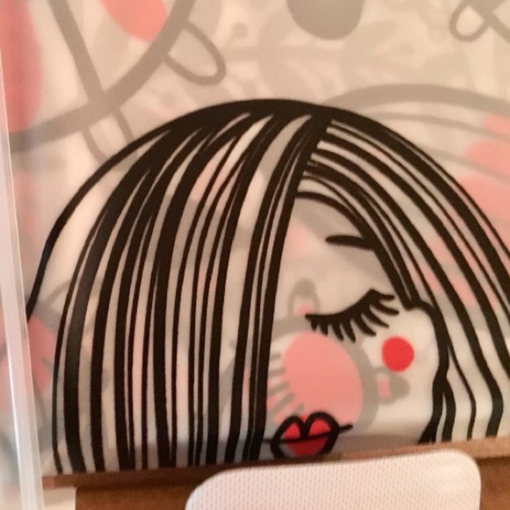 Orange Red Mermaid Peva Shower Curtain Paisley